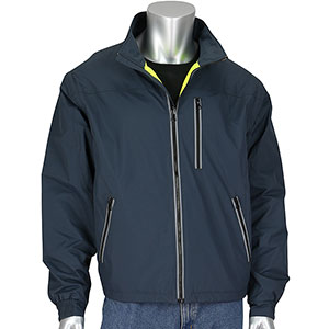PIP® ANSI Type R Class 3 Black Label™ Jackets 4-in-1 Reversible Dark Gray Bottom Multi-Seasonal Windbreaker with Detachable Sleeve#333-1500R